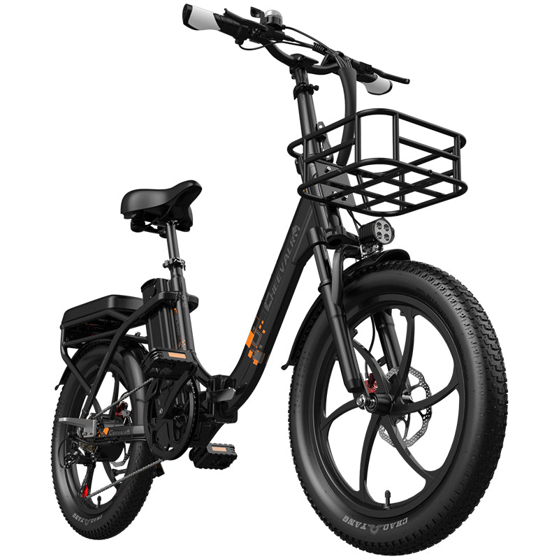 CHEEVALRY C20 PRO black electric bicycle left side 15 degree view