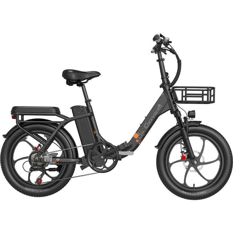 Cheevalry C20 PRO black electric bike front view
