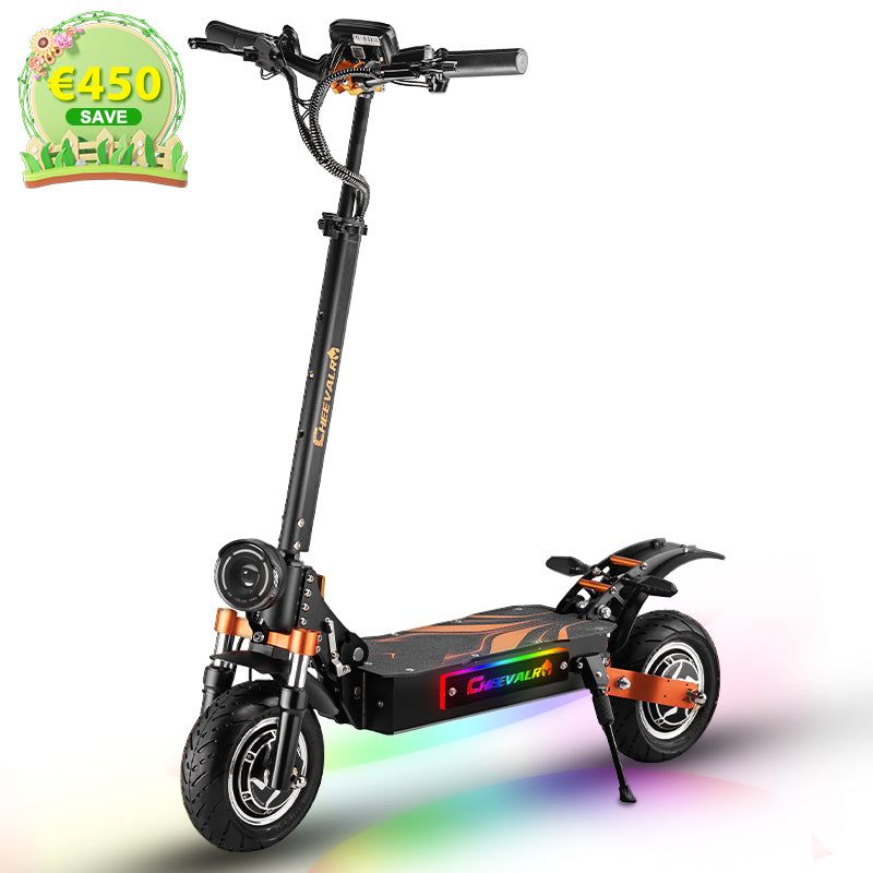 CHEEVALRY S10 scooter side view at 15 degrees